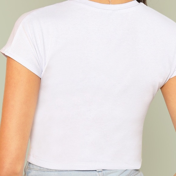 Basic white crop top - Picture 3 of 5